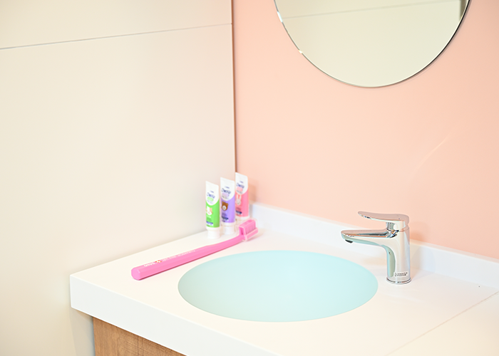 キッズ専用のブラッシングコーナー